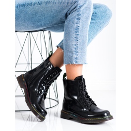 Weide Cizme negre cu dantelă negru 2