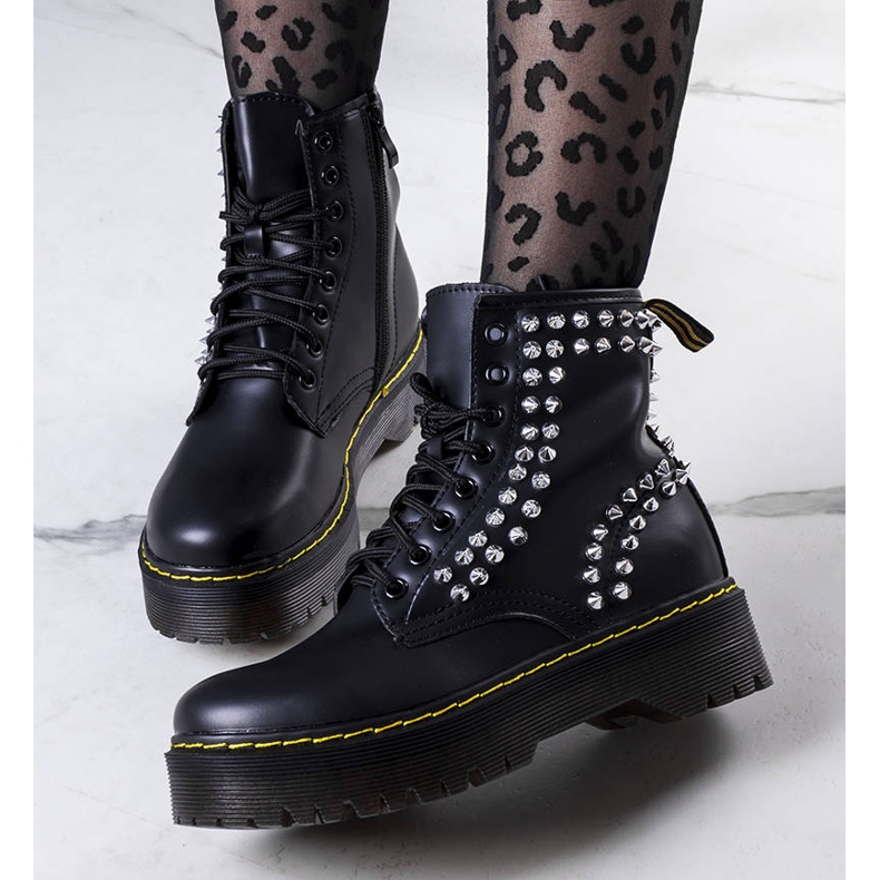 PA1 Cizme negre cu crampoane Castello negru 2