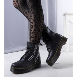 PA1 Cizme negre cu crampoane Castello negru 1