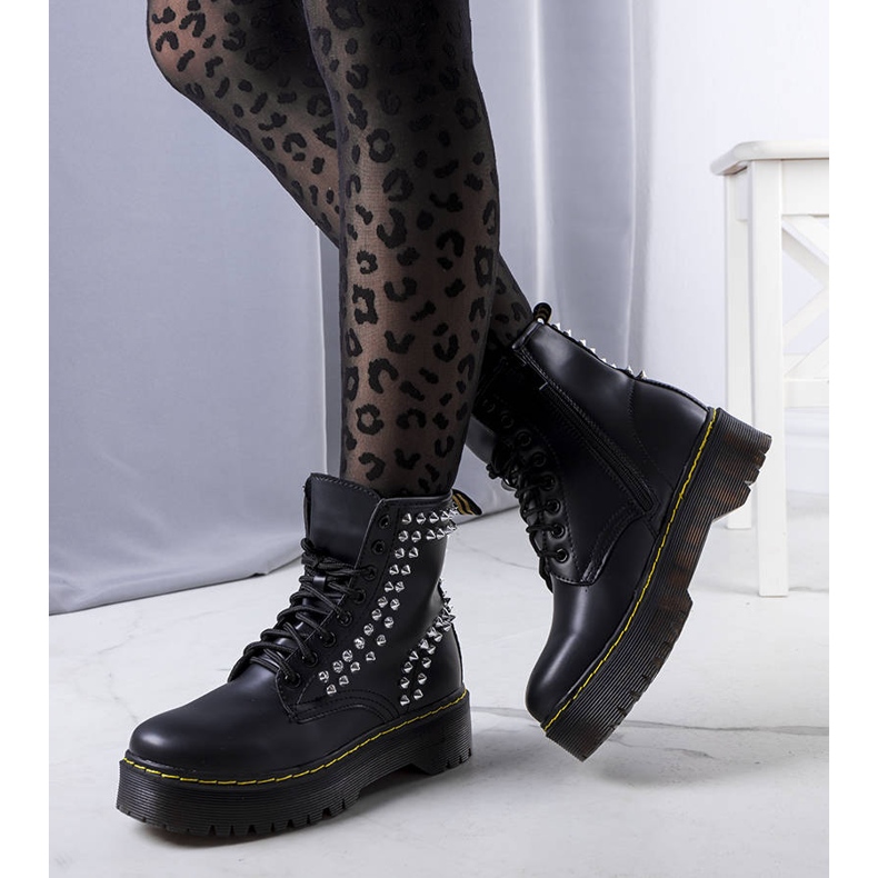 PA1 Cizme negre cu crampoane Castello negru 1