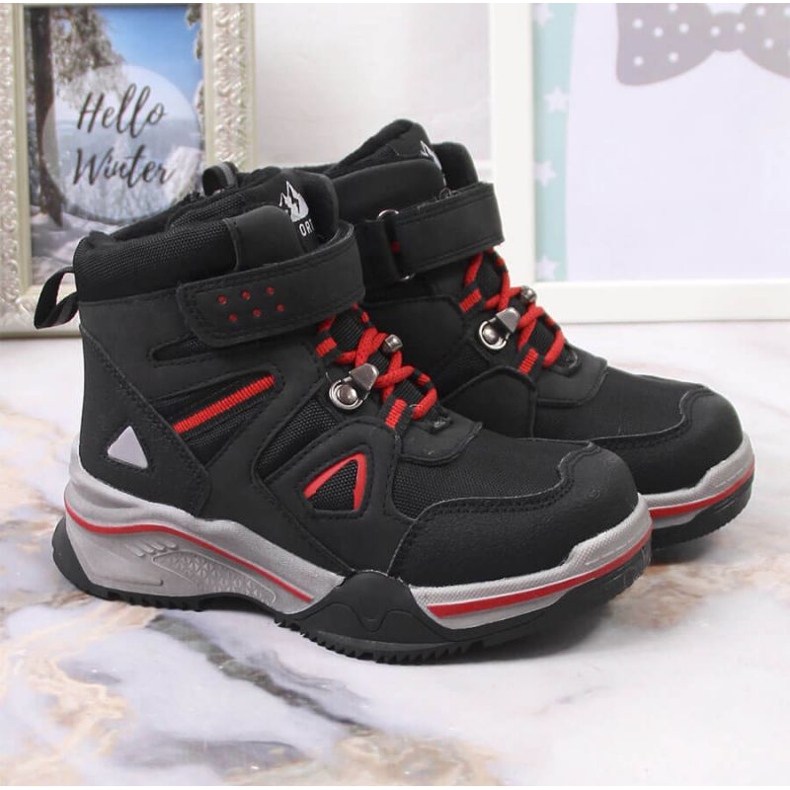 Cizme izolate din lana de oaie News Jr EVE383A negru 2