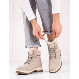 Capcane de damă bej cu blană shelovet 1