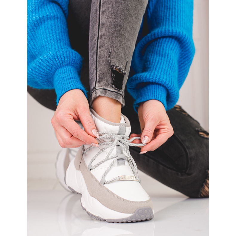 Cizme de zăpadă albe de damă Big Star KK274272 bej 2