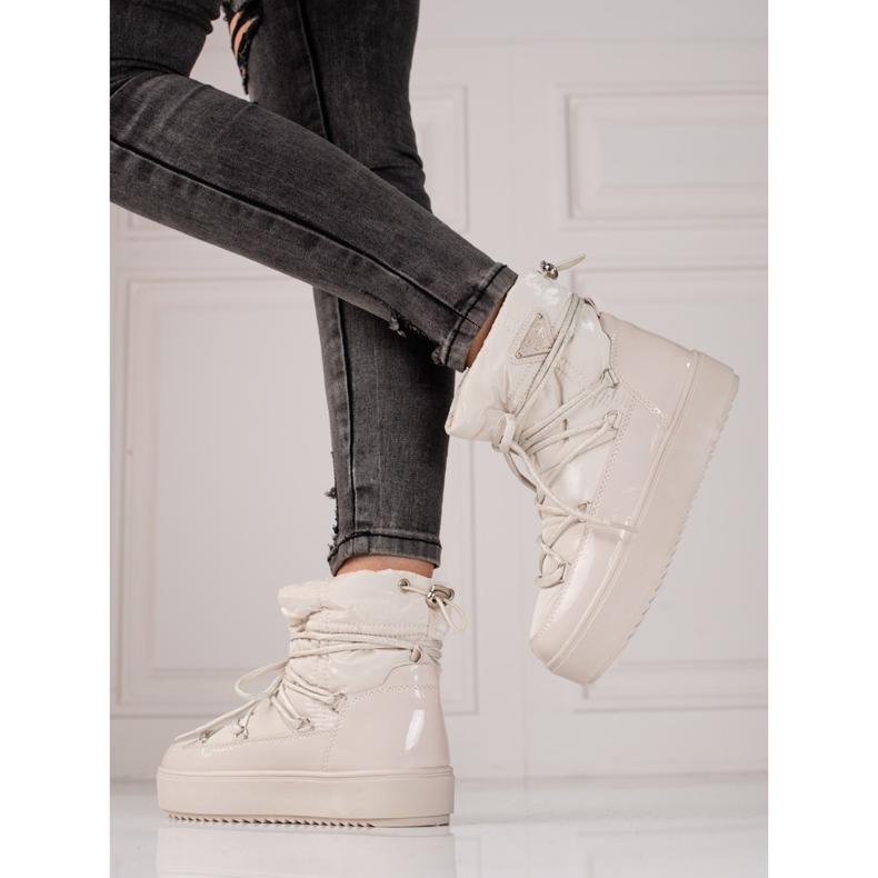 Cizme de zapada shelovet de dama bej deschis 2