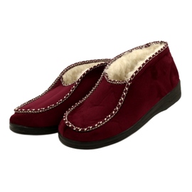 Papuci caldi Felt Adanex 17013 Burgundy multicolor 2