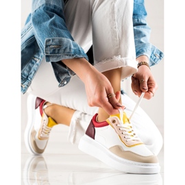 BUONAROTTI Pantofi sport la modă, pantofi sport alb multicolor 1