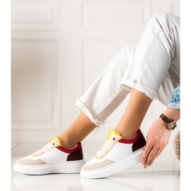 BUONAROTTI Pantofi sport la modă, pantofi sport alb multicolor 2