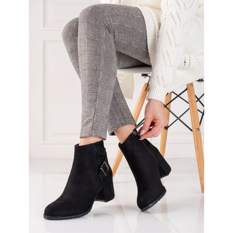 T.Sokolski Botine din piele intoarsa pe postul Sokolski negru 1