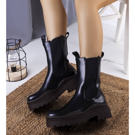 BM Cizme negre pe talpa Jadiel maro negru 2