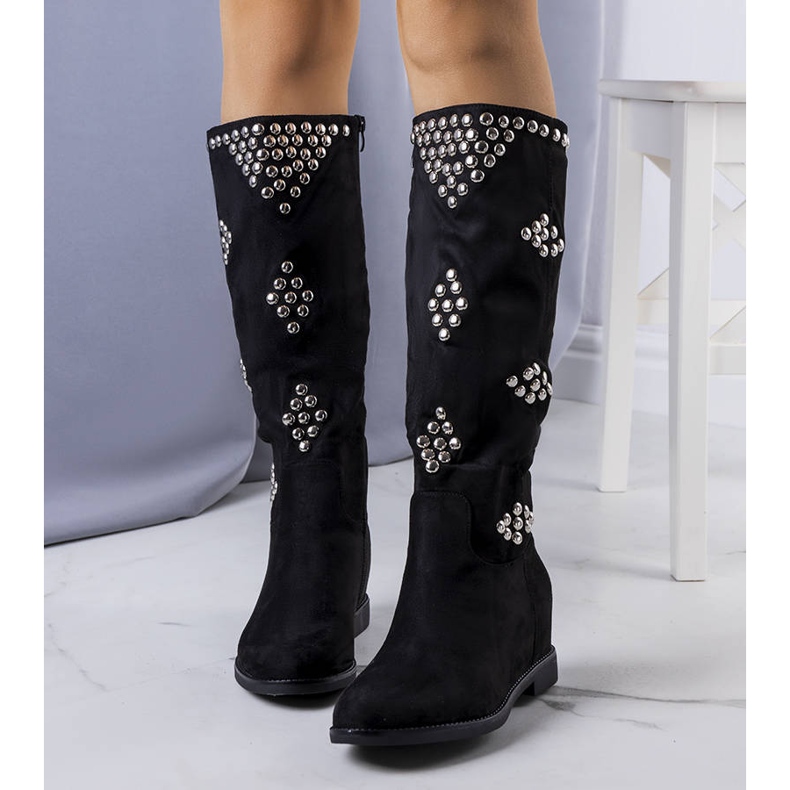 BM Cizme negre, izolate, de la Rivalta negru 1