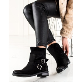 W. Potocki Cizme Potocki din piele intoarsa negru 1 W. Potocki Cizme Potocki din piele intoarsa negru 1