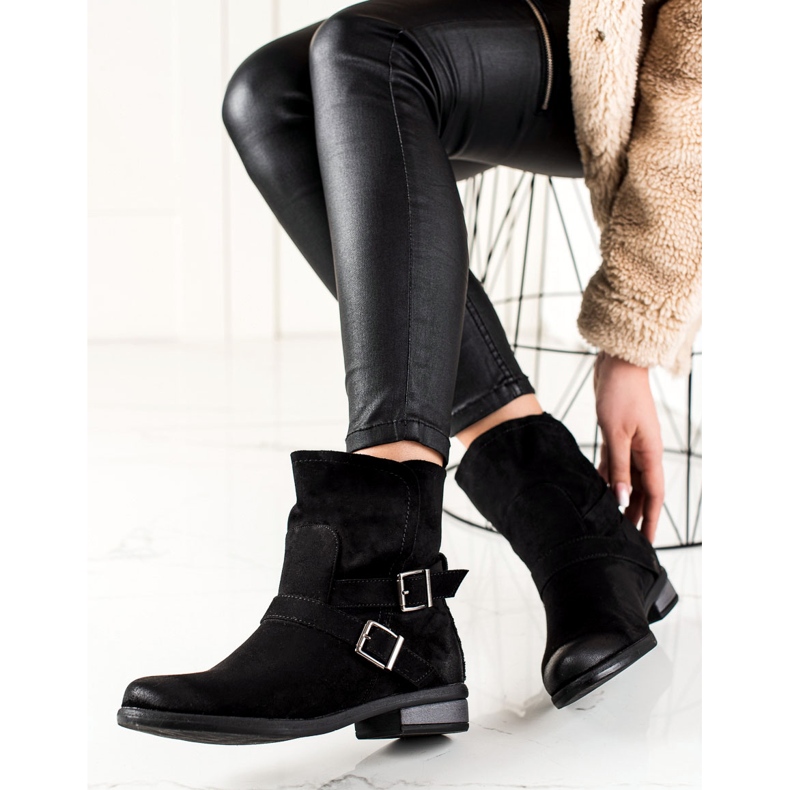 W. Potocki Cizme Potocki din piele intoarsa negru 1 W. Potocki Cizme Potocki din piele intoarsa negru 1