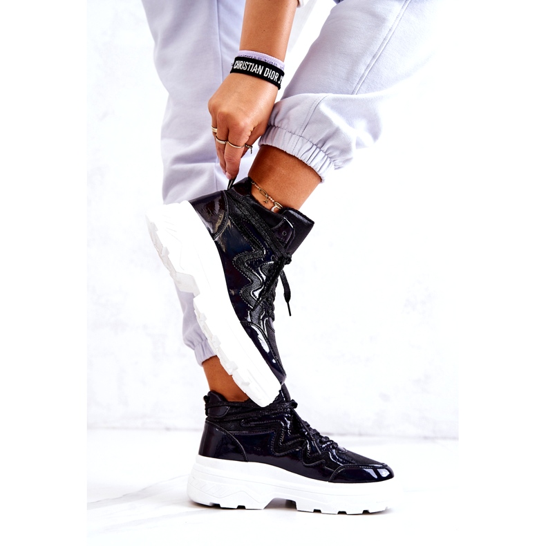 Pantofi sporturi izolați negri pentru femei negru 2