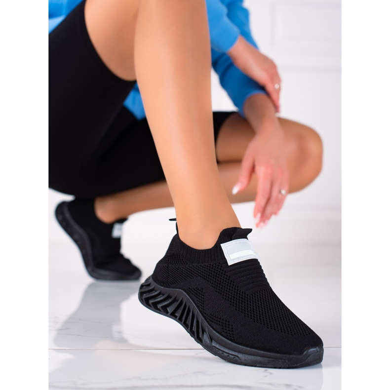 SHELOVET Pantofi sport de alunecare negru 1