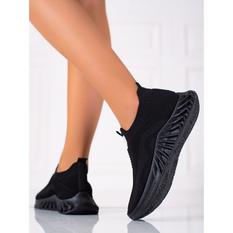 SHELOVET Pantofi sport de alunecare negru 2