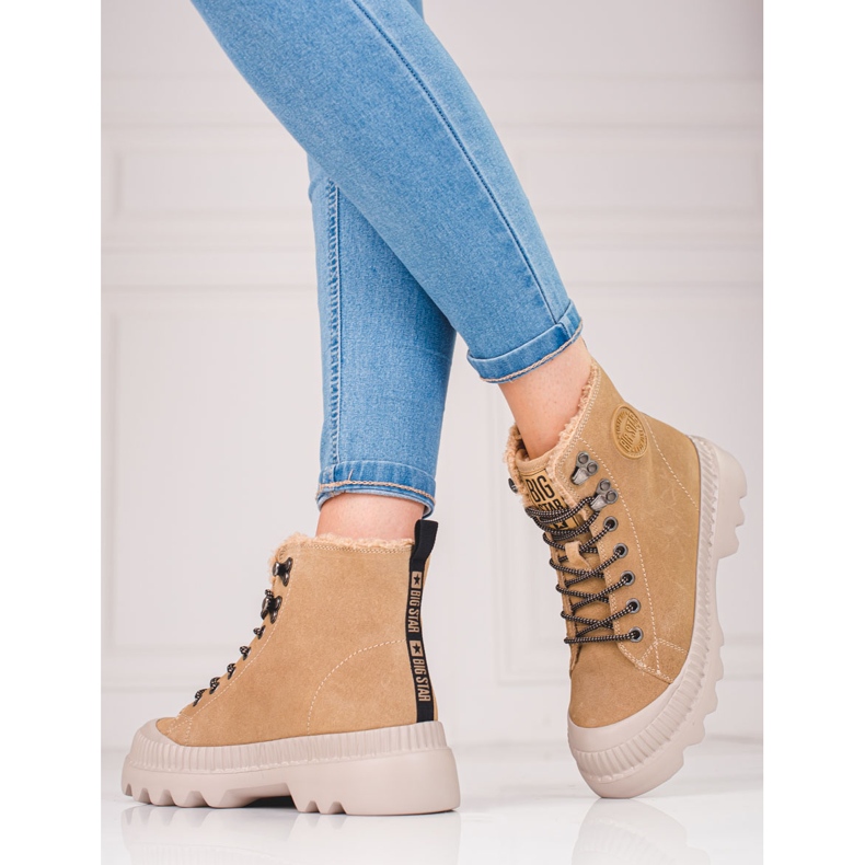 Pantofi de dama din piele naturala Big Star KK274521 maro 1 Pantofi de dama din piele naturala Big Star KK274521 maro 1