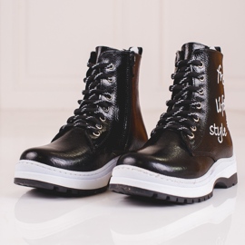 W. Potocki Cizme negre pentru fete de la Potocki negru 1