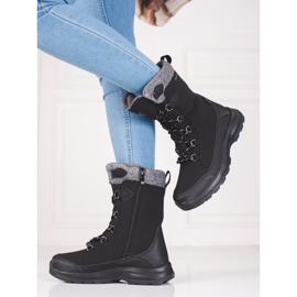 Pantofi de trekking cu șireturi DK impermeabili negru 1