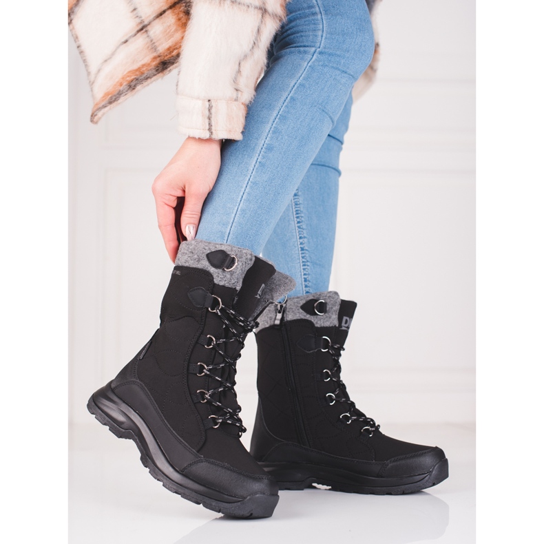 Pantofi de trekking cu șireturi DK impermeabili negru 2