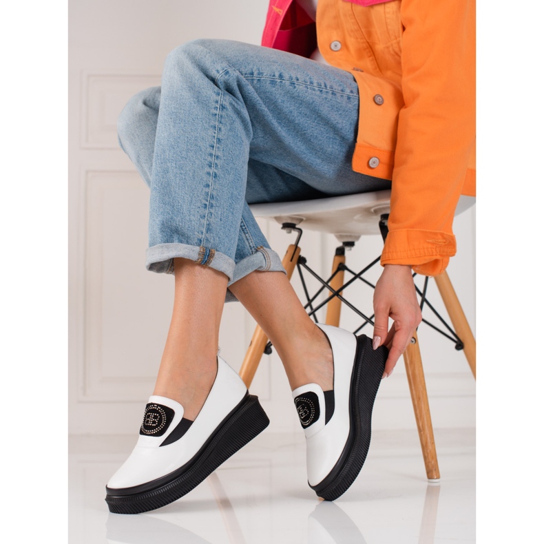 Pantofi Shelovet de dama din piele alb 1