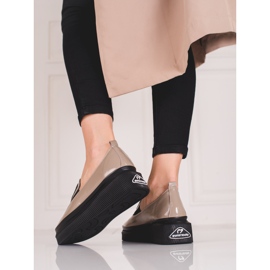 Pantofi Shelovet de dama din piele bej 2