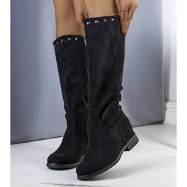 BM Cizme cu pană Licurla negre negru 1 BM Cizme cu pană Licurla negre negru 1