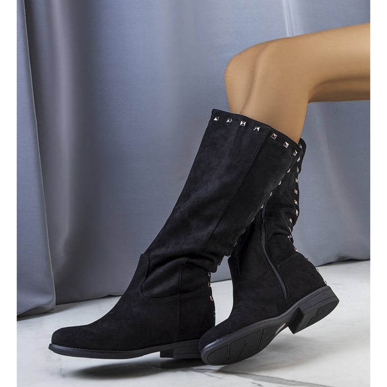 BM Cizme cu pană Licurla negre negru 2 BM Cizme cu pană Licurla negre negru 2