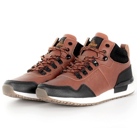 Pantofi din piele pentru barbati inalti maro Jogger Pro Bustagrip 1