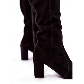 Ghete de damă Laura Messi din piele intoarsa neagra 1415 negru 4