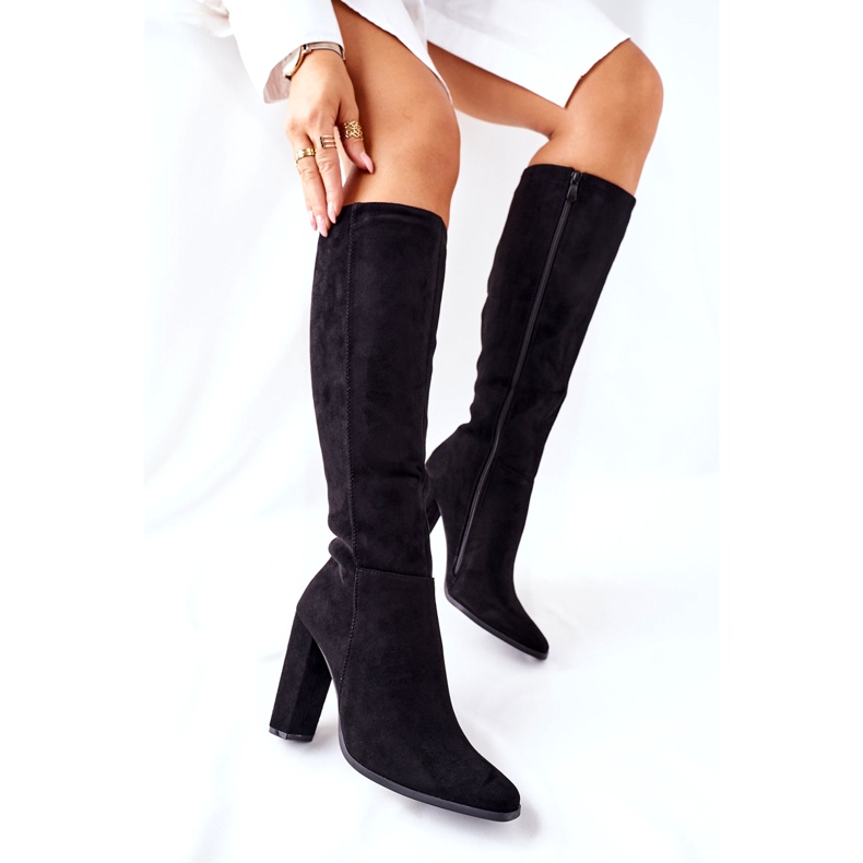 PS1 Cizme de damă pe călcâi Negru cald Finner 4