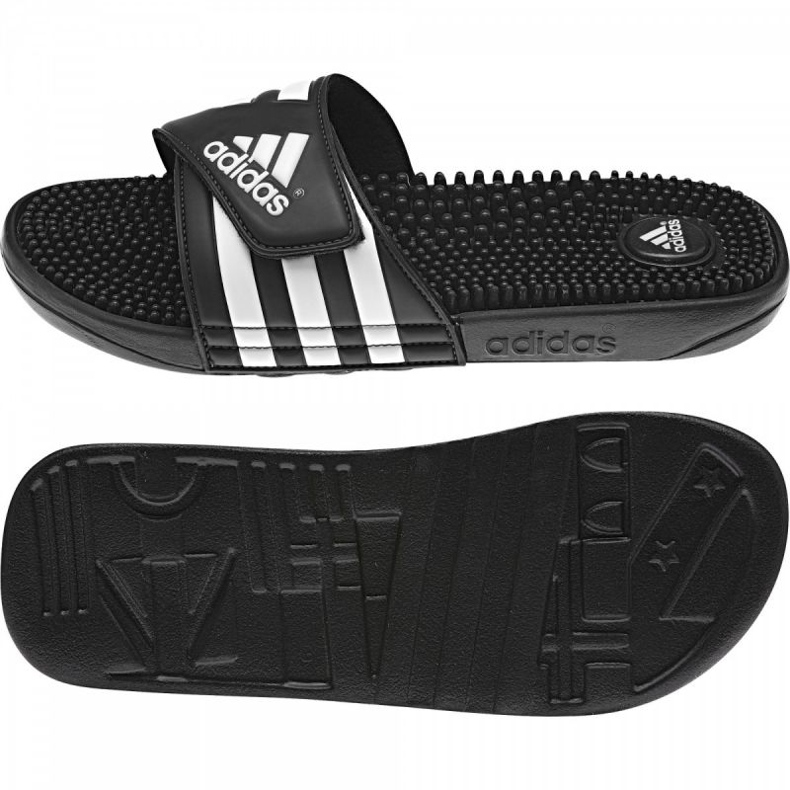 Papuci Adidas Adissage M 078260 alb negru 1