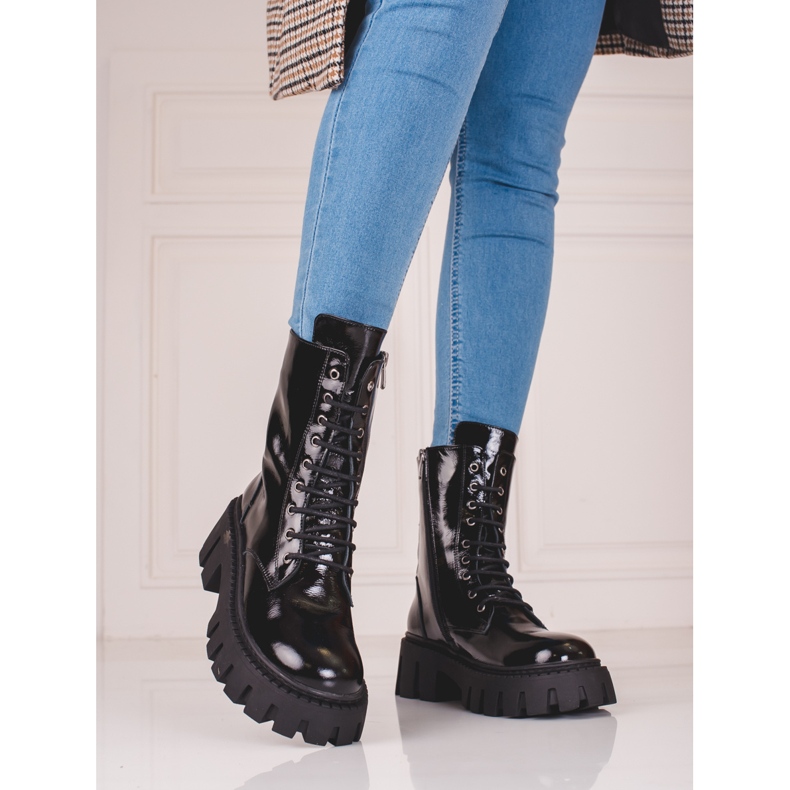 Genți de damă negre Shelovet din piele negru 1