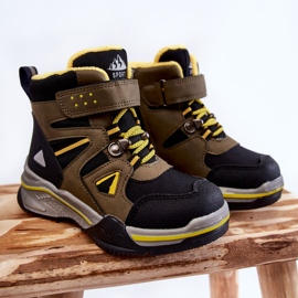 PE1 Ghete Copii Trappers Încălzite Cu Lână Kaki Marco negru verde galben 1