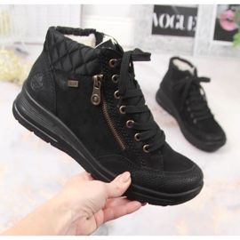 Cizme izolate din piele impermeabilă Rieker W RKR567 negru 1