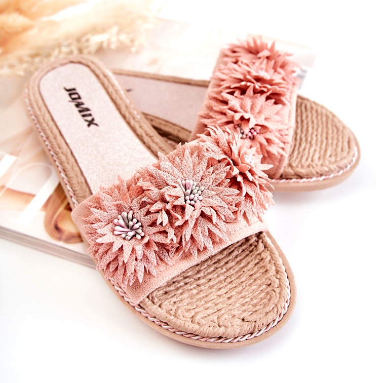 WJ1 Papuci De Dama Cu Flori Tesatura Roz Susana 3 WJ1 Papuci De Dama Cu Flori Tesatura Roz Susana 3