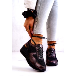 Pantofi Din Piele Cu Mesh S.Barski Negru 1