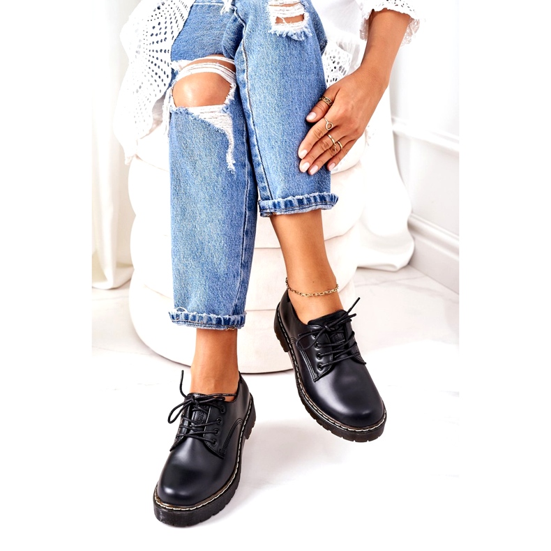 Pantofi Oxford din piele Big Star II274107 Negru 3