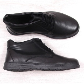 Botine confortabile din piele Łukbut M LUK1806B negru 3