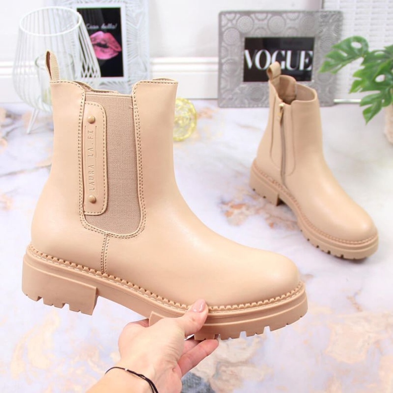 Cizme Jodhpur calduroase Laura La.Fi W PMR21 bej 1