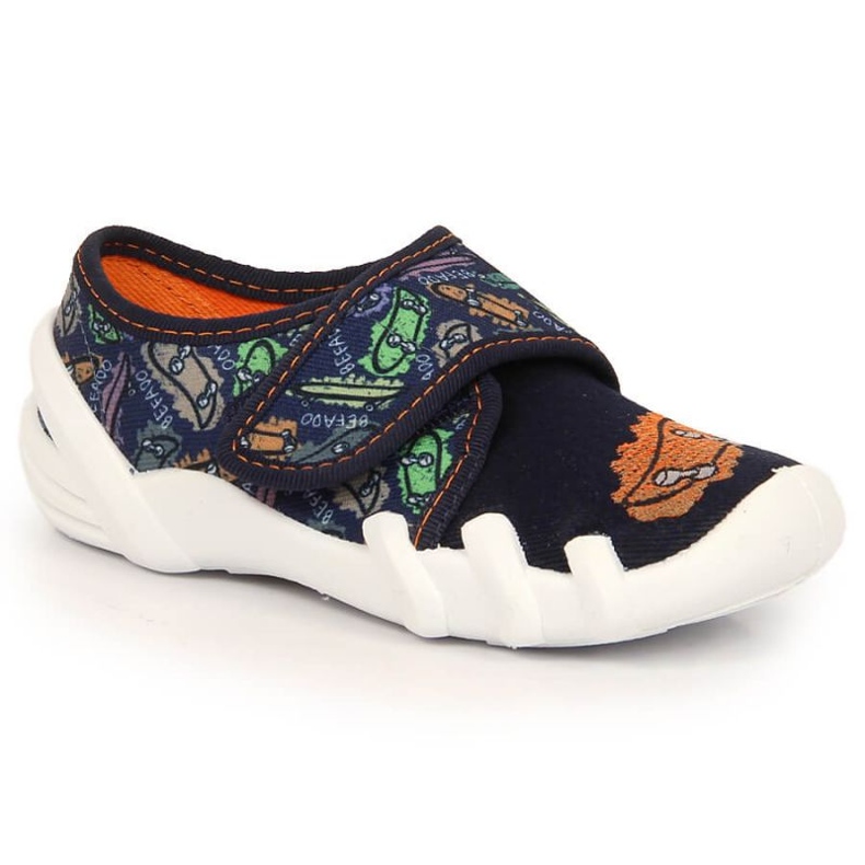 Befado Jr BEF11F papuci de casă cu velcro albastru marin 2