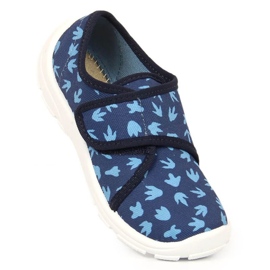 Befado Jr BEF39 papuci velcro pentru gradinita albastru 1