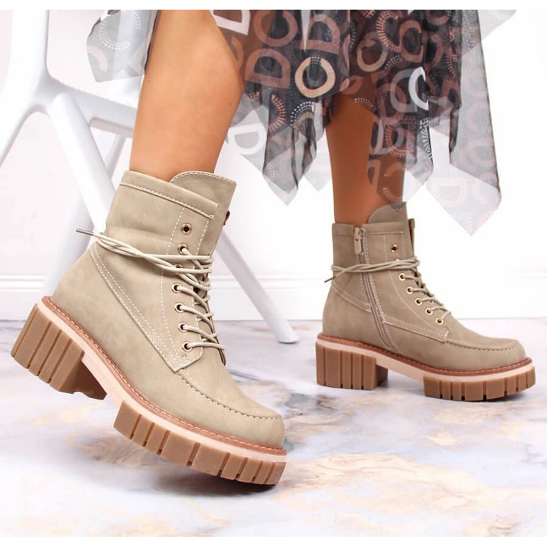 Cizme izolate muncitori Jezzi W JEZ366 bej 1