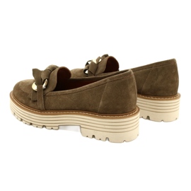 Pantofi pentru femei cu ornament ornamental Laura Messi 2523 Green verde 3