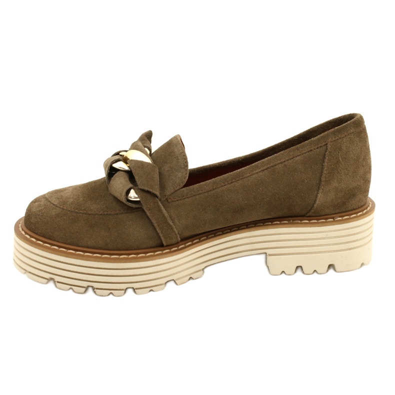 Pantofi pentru femei cu ornament ornamental Laura Messi 2523 Green verde 1