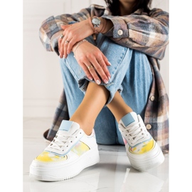 TRENDI Adidași Albi Pe O Platformă Lată multicolor 2