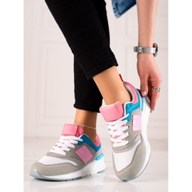 TRENDI Pantofi sport casual bej multicolor 1