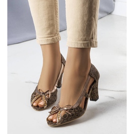 PA1 Pompe maro cu toc înalt de la Lavra cupru 1