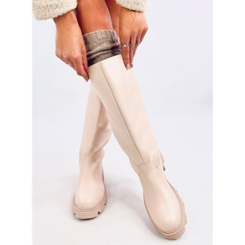 Cizme de călărie Powell Beige de damă bej 1