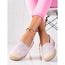 SHELOVET Espadrile pentru femei roz multicolor 1