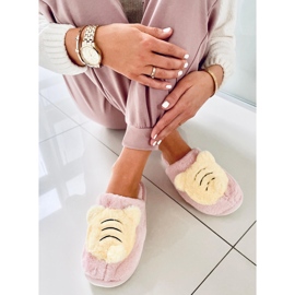 BM Papuci de dama Roz Perlat galben 1